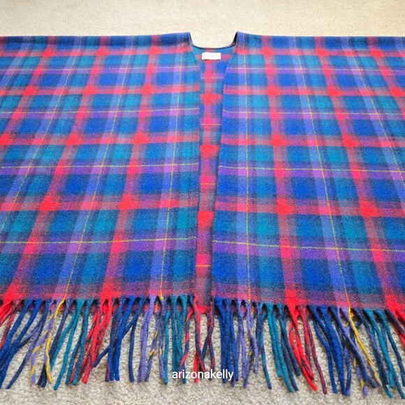 Vintage Pendleton WOOL Wrap Colorful Plaid Thick Excellent Condition - Picture 8 of 16